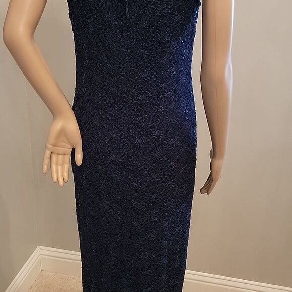 6P beautiful navy sequin dress so classy! - Picture 7 of 12